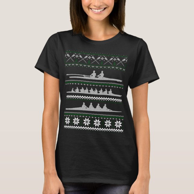 Rowing Team Funny Noel Gift Ugly Christmas Sweater (Front)