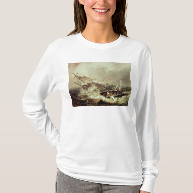 Rowing to rescue shipwrecked T-Shirt (Front)