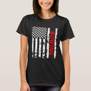 Rowing USA Flag For Americans T-Shirt