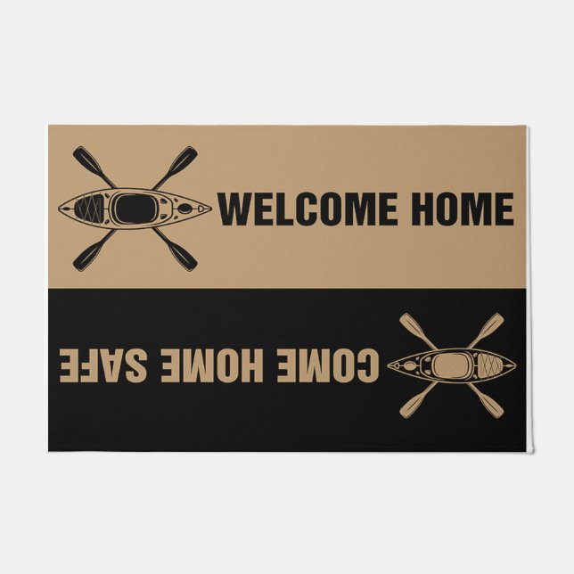 Rowing Welcome Doormat, Simple Decor Rug (Front)