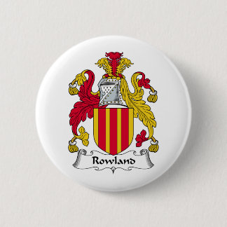 Rowland Family Crest 6 Cm Round Badge