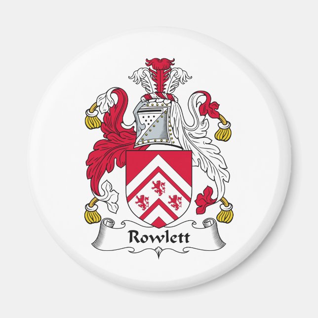Rowlett Family Crest Magnet (Front)