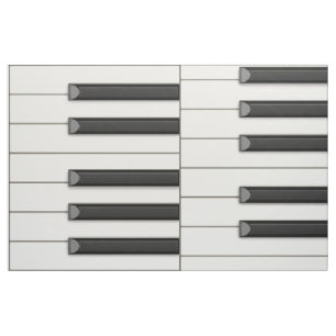 Rows of 15" Piano Keys Continuous Music Keyboard Fabric