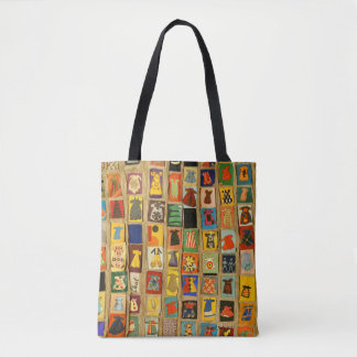 rows of cute little girl's dresses tote bag