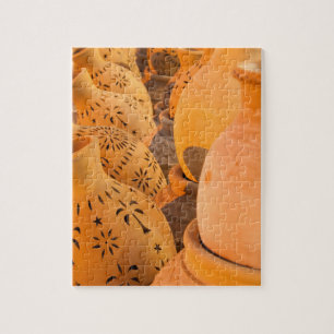 Rows of earthenware Pottery in Nizwa, Oman Jigsaw Puzzle
