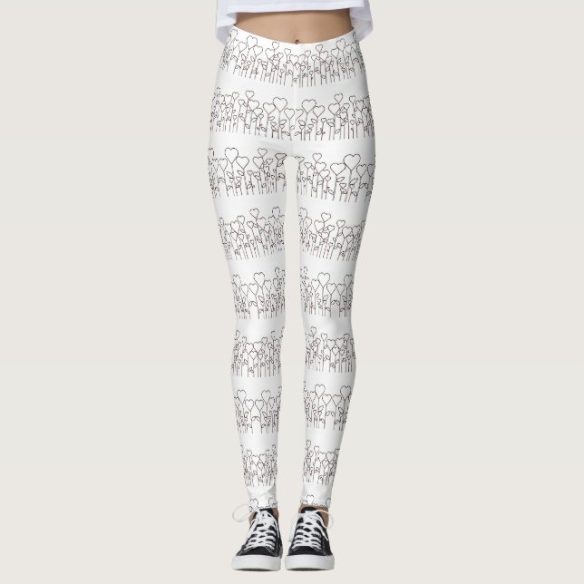 **ROWS OF HEARTS** LEGGINGS (Front)