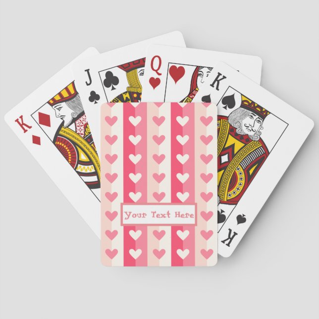Rows of Hearts Playing Cards (Back)