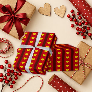 Rows of Hearts Wrapping Paper