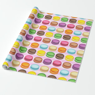 Rows of Macarons Wrapping Paper