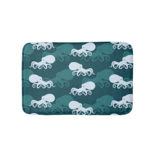 Rows Of Octopus Pattern Bath Mat