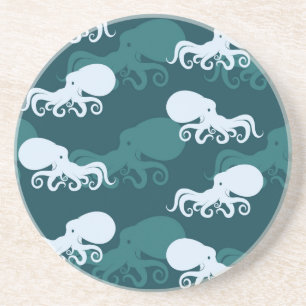 Rows Of Octopus Pattern Coaster