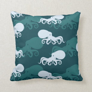 Rows Of Octopus Pattern Cushion