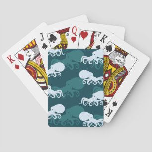 Rows Of Octopus Pattern Playing Cards