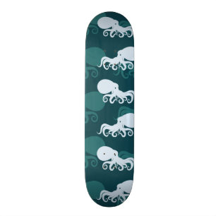 Rows Of Octopus Pattern Skateboard