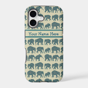 Rows of Paisley Elephants, Beige, iPhone 5/5s Case