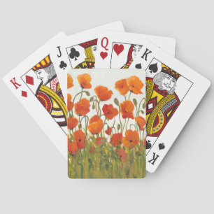 Rows of Poppies I Playing Cards