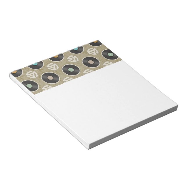 Rows of Records Pattern Notepad (Angled)