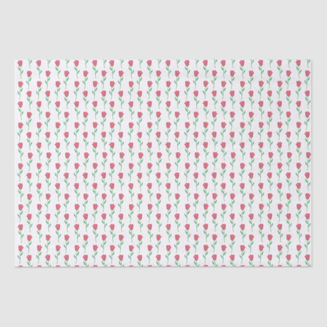 Rows of Roses Valentine’s Day Tissue Paper (Front)