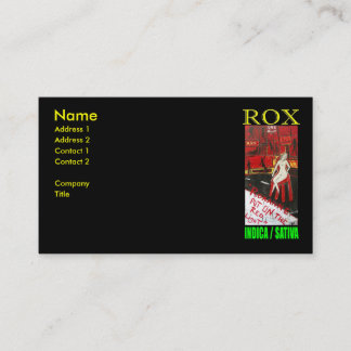 ROX INDICA SATIVA BUSINESS CARD