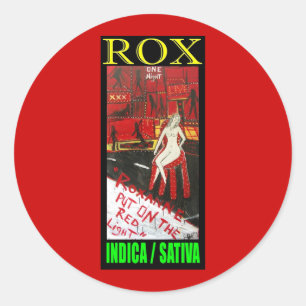 ROX INDICA SATIVA CLASSIC ROUND STICKER