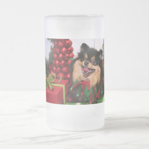 Roxanne - Pomeranian - Brenda Frosted Glass Beer Mug