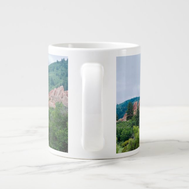 Roxborough Meadows Mountains and Spires Large Coffee Mug (Back)