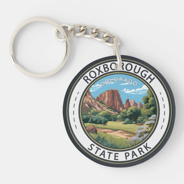 Roxborough State Park Colorado Badge Key Ring (Front)
