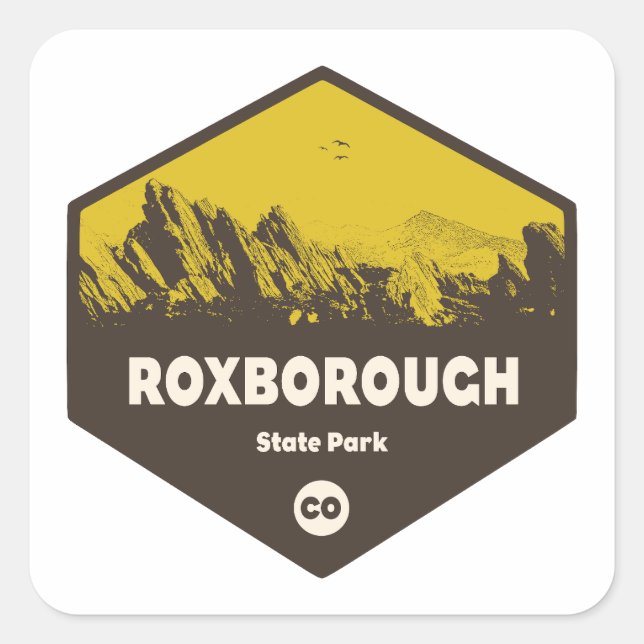 Roxborough State Park Colorado Square Sticker (Front)