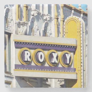 Roxy Theatre Atlanta Marble Stone Coaster. Stone C Coaster