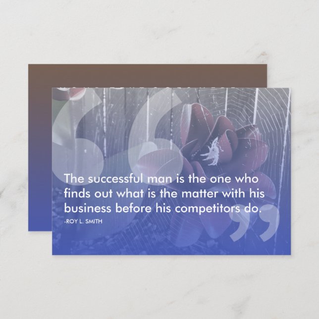 roy l smith success quote invitation (Front/Back)