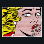 Roy LIchtenstein Crying Girl Poster<br><div class="desc">Roy LIchtenstein Crying Girl Poster Anime Cartoon Comic Fiction Manga</div>