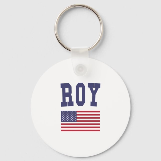 Roy US Flag Key Ring (Front)