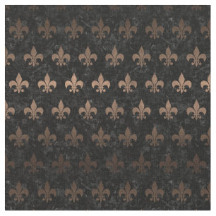 ROYAL1 BLACK MARBLE & BRONZE METAL (R) FABRIC