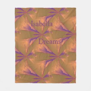 Royal Abstract Star Personalised Fleece Blanket