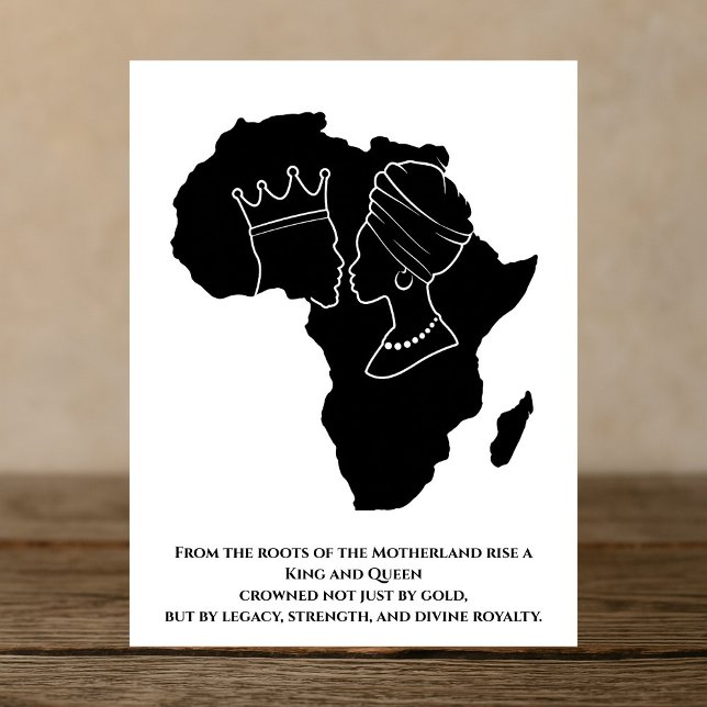 Royal African King and Queen Silhouette  Postcard (Creator Uploaded)