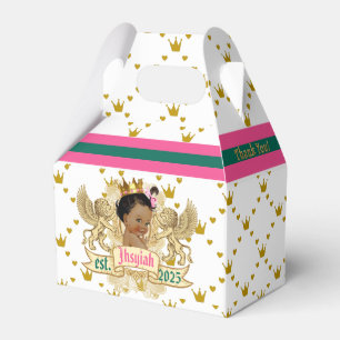 Royal African Princess Pink and Green Elegant Favour Box
