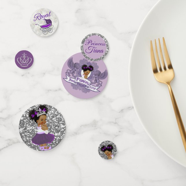 Royal African Princess Purple & Silver Confetti (Group)