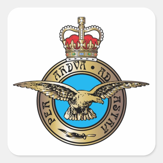 Royal Air Force Badge Square Sticker (Front)
