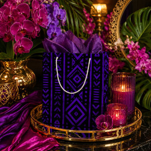 Royal Amethyst   Afrocentric Geometric  Large Gift Bag