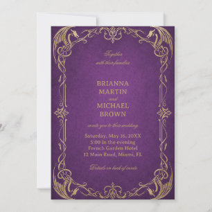 Royal Amethyst Art Celtic Invitation