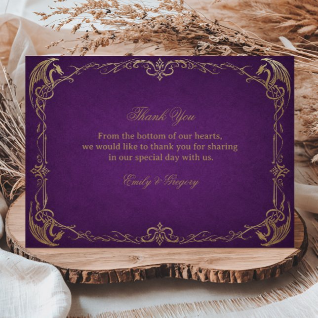 Royal Amethyst Artwork Celtic Thank You Card (Creator Uploaded)
