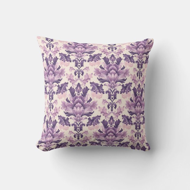 Royal Amethyst Damask Princesscore Cushion (Front)