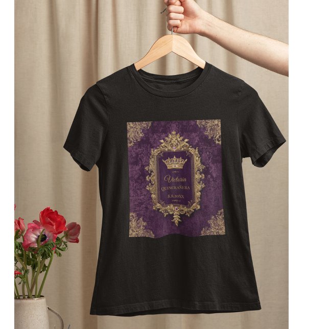 Royal Amethyst Quinceañera, custom T-Shirt (Creator Uploaded)