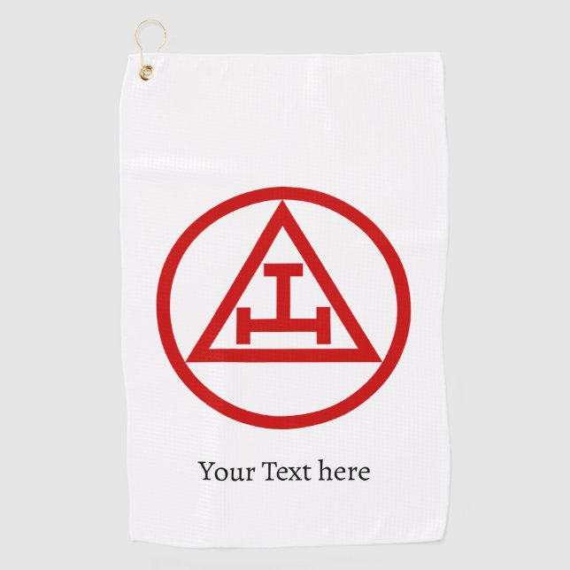Royal Arch Chapter Freemason Masonic Gift Golfer Golf Towel (Front)