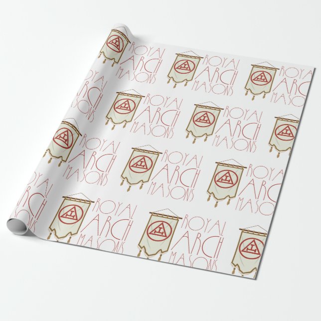 Royal Arch Freemason Banner Wrapping Paper (Unrolled)