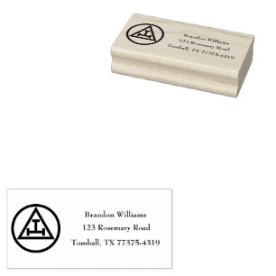 Royal Arch Freemason Masonic Square Compass  Rubber Stamp