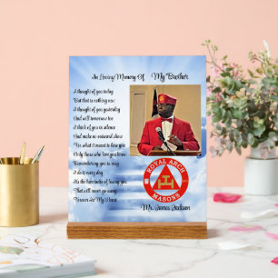 Royal Arch Mason Photo Memorial Acrylic Sign