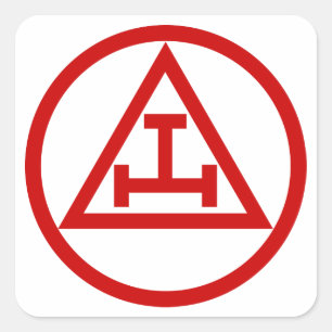ROYAL ARCH MASONS CIRCULAR SQUARE STICKER