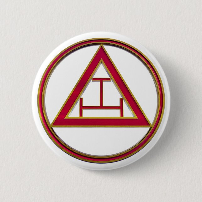 Royal Arch Triple Tau 6 Cm Round Badge (Front)