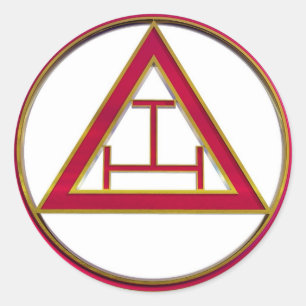 Royal Arch Triple Tau Classic Round Sticker
